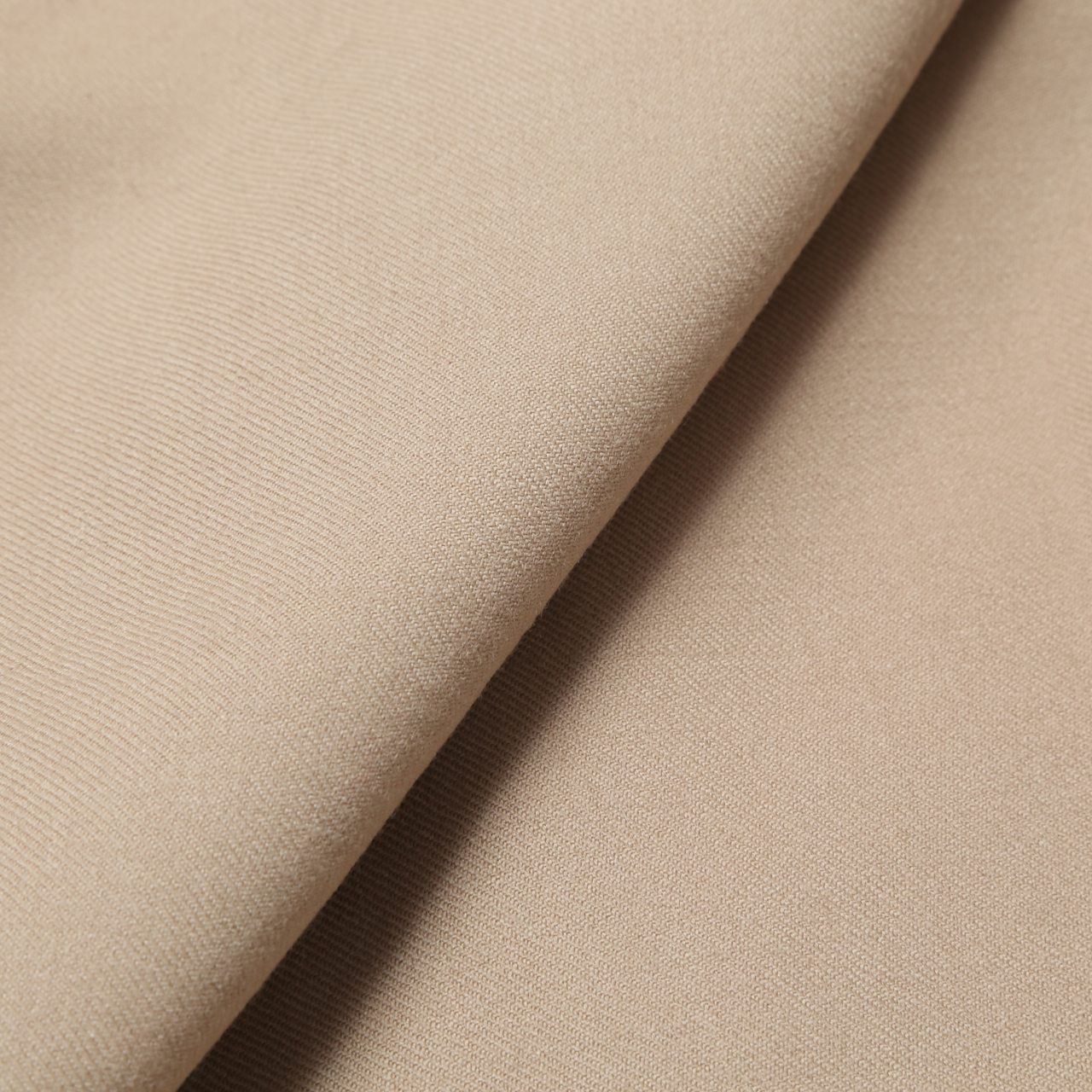 クルーネック膝下丈ウールサージワンピース 生地