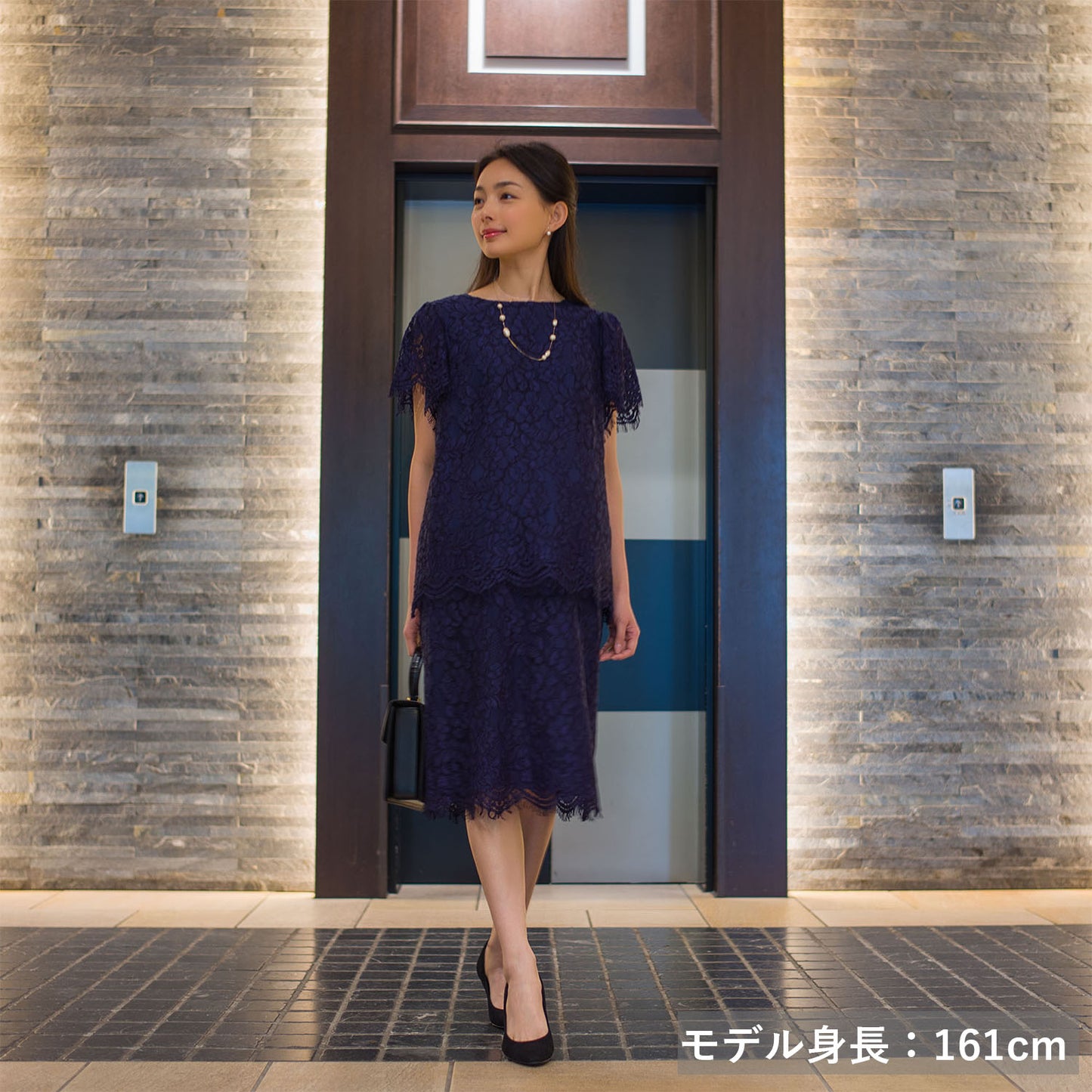 総レースセットアップ(model:160cm 着用サイズ:SM)