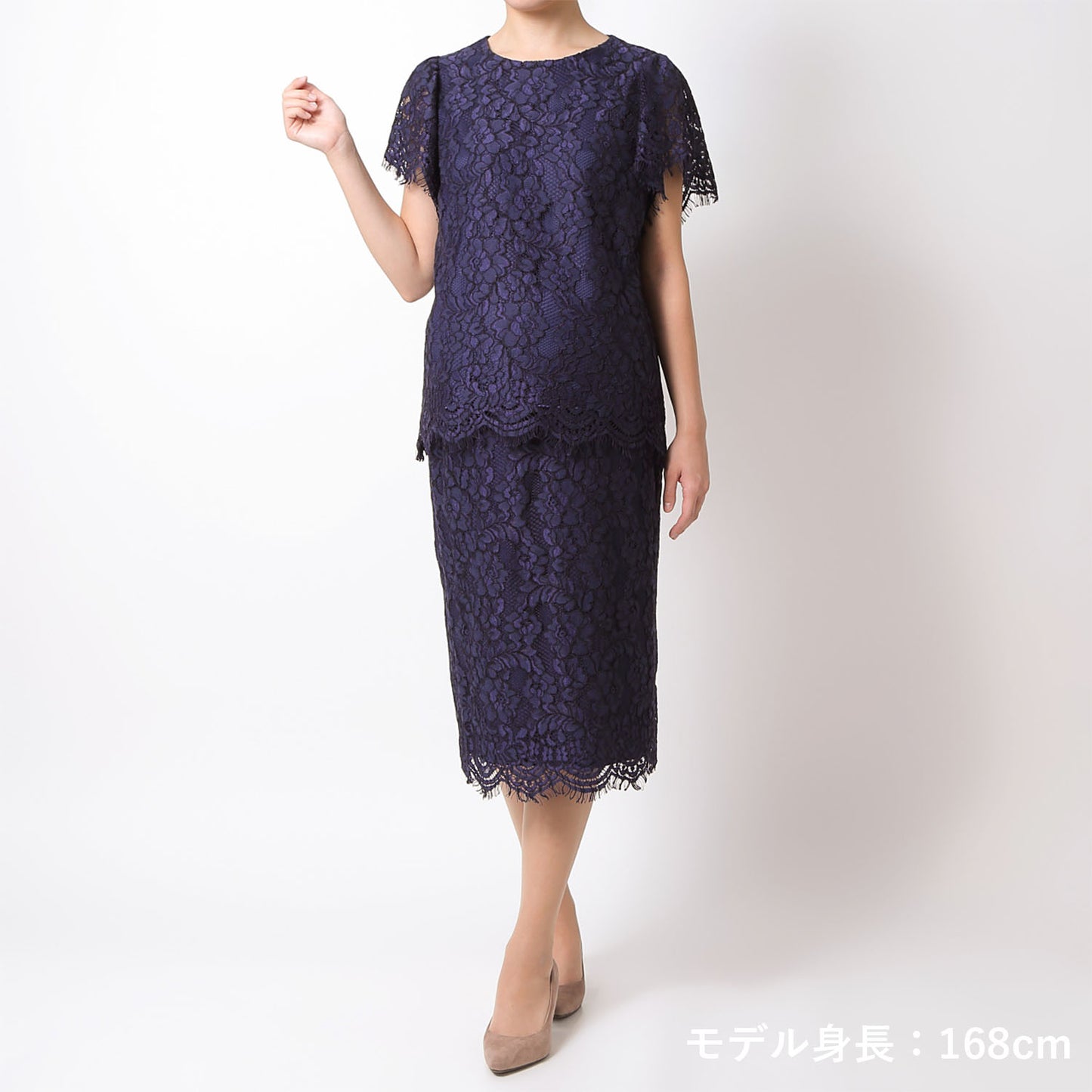総レースセットアップ(model:160cm 着用サイズ:SM)