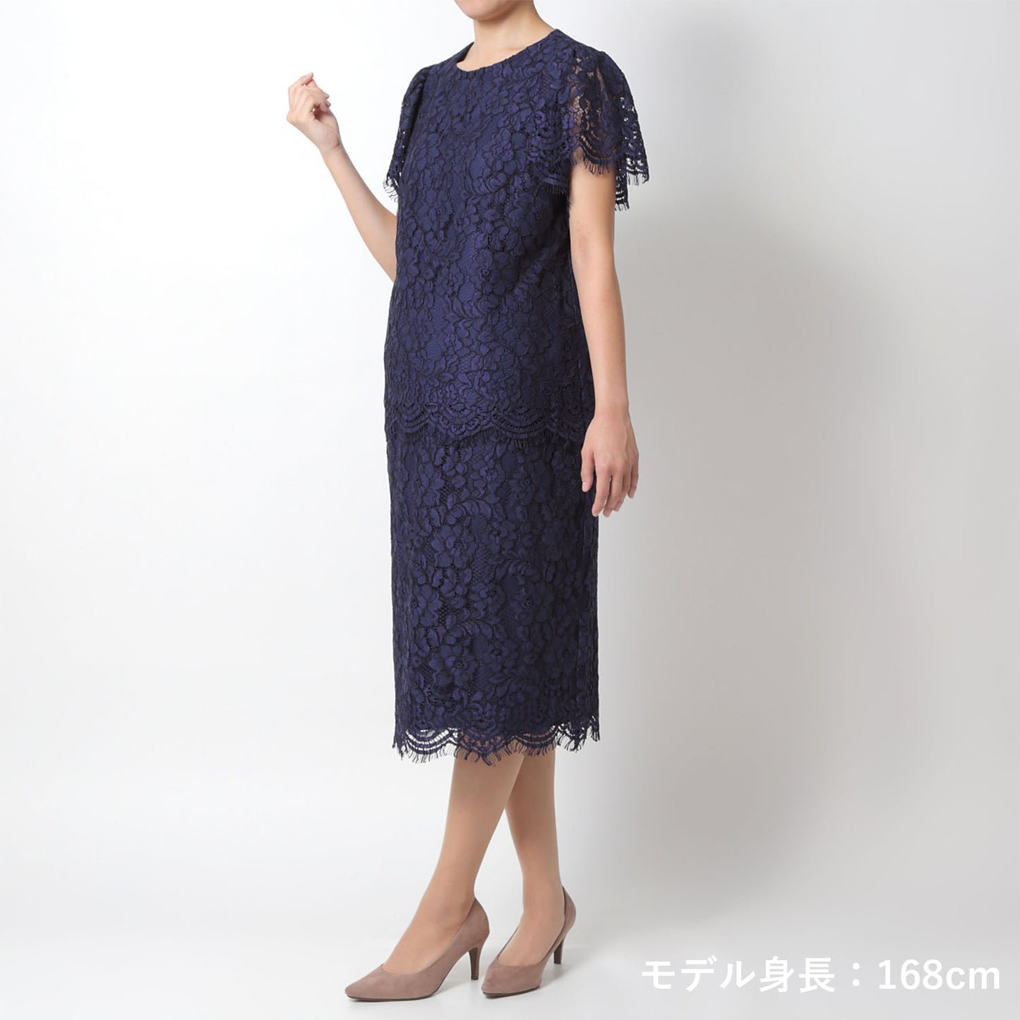 総レースセットアップ(model:160cm 着用サイズ:SM)