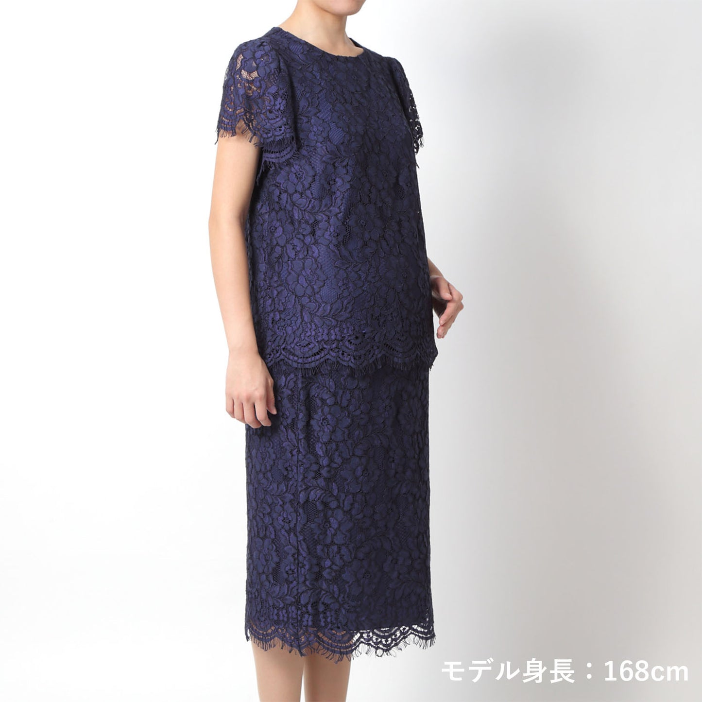 総レースセットアップ(model:160cm 着用サイズ:SM)