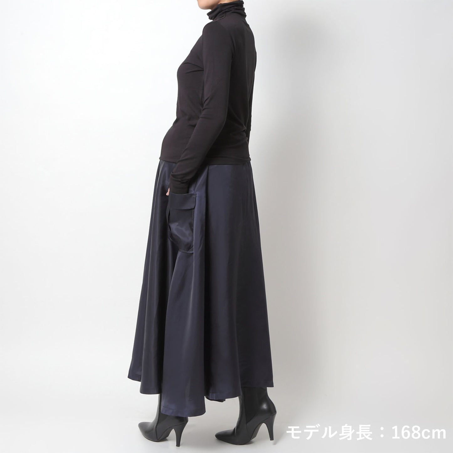 ドローストリングドロップテールスカート(model:168cm 着用サイズ:F)